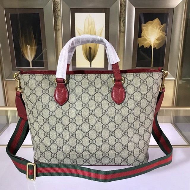 Gucci女包 473887 古馳Gucci小狗印花購物袋 Gucci手提包  gqy1197